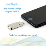 iDealz EzXfer USB 2.0 & Up Mobile Flash Drive For iPhones, iPads, iPods & Computers (With 8 pin Lightning Connector) - GOLD (16 GB) Be the first to review this item