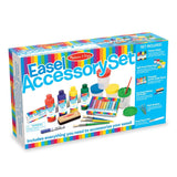 Melissa & Doug Easel Accessory Set - Paint, Cups, Brushes, Chalk, Paper, Dry-Erase Marker