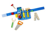 Melissa & Doug Deluxe Tool Belt Set - 5 Wooden Tools, 8 Building Pieces, Adjustable Belt