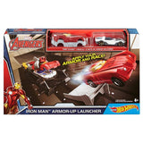 Hot Wheels Marvel Avengers Iron Man, Armor Up Vehicle Playset