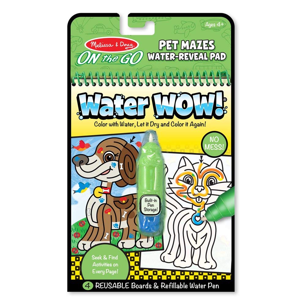 Melissa & Doug On the Go Water Wow! Water-Reveal Activity Pad - Pet Mazes