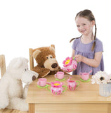 Melissa & Doug Sunny Patch Bella Butterfly Tea Set (15 pcs) - Play Food Accessories