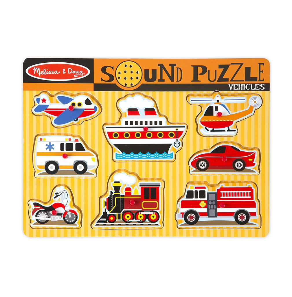 Melissa & Doug Vehicles Sound Puzzle (8 Pieces)