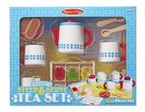 Melissa & Doug 22-Piece Steep and Serve Wooden Tea Set - Play Food and Kitchen Accessories