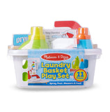 Melissa & Doug Laundry Basket Play Set With Wooden Iron, Ironing Board, and Accessories (14 Pcs)