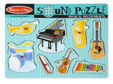 Melissa & Doug Musical Instruments Sound Puzzle - Wooden Peg Puzzle (8 pcs)