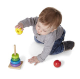 Melissa & Doug Rainbow Stacker Wooden Ring Educational Toy
