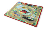 Melissa & Doug Round the Town Road Rug and Car Activity Play Set With 4 Wooden Cars (39 x 36 inches)