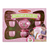 Melissa & Doug Sunny Patch Bella Butterfly Tea Set (15 pcs) - Play Food Accessories