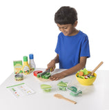 Melissa & Doug Slice & Toss Salad Play Food Set with 52 Wooden and Felt Pieces