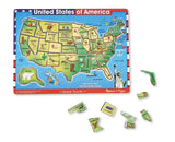 Melissa & Doug USA Map Sound Puzzle - Wooden Puzzle With Sound Effects (40 pcs)