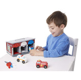 Melissa & Doug Keys & Cars Wooden Rescue Vehicle & Garage Toy (7 Piece)
