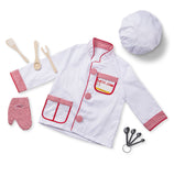 Melissa & Doug 4838 Chef Role Play Costume Set, White, Ages 3-6 Years