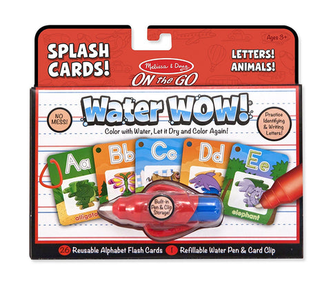 Melissa & Doug On the Go Water Wow! Reusable Water-Reveal Activity Cards - Alphabet and Animals