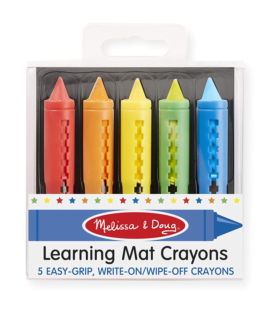 Melissa & Doug Learning Mat Crayons - 5 Colors