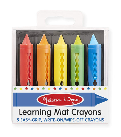 Melissa & Doug Learning Mat Crayons - 5 Colors