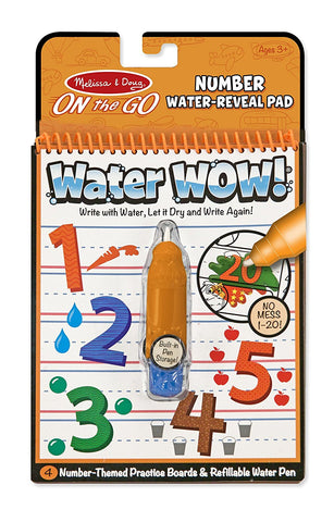 Melissa & Doug On the Go Water Wow! Numbers Activity Book With 4 Practice Boards and Water Pen