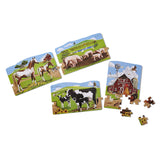Melissa & Doug Farm 4-in-1 Jumbo Linking Jigsaw Floor Puzzle (96 pcs, 5 feet long)