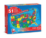 Melissa & Doug USA Map Floor Puzzle (51 pcs, 2 x 3 feet)