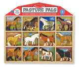 Melissa & Doug Pasture Pals - 12 Collectible Horses With Wooden Barn-Shaped Crate