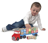 Melissa & Doug Alphabet Blocks Wooden Truck Educational Toy