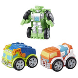 Playskool Heroes Transformers Rescue Bots Flip Racers Griffin Rock Construction Team