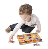 Melissa & Doug Vehicles Sound Puzzle (8 Pieces)