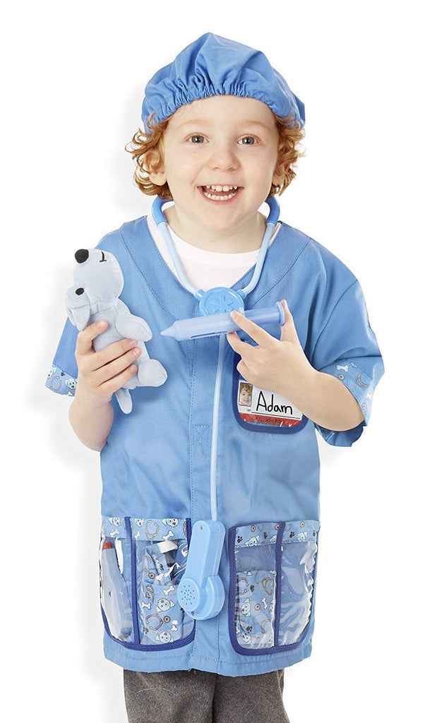 Melissa & Doug Veterinarian Role Play Costume Dress-Up Set (9 pcs)