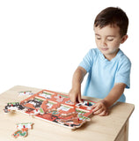 Melissa & Doug Farm Animals Sound Puzzle - Wooden Peg Puzzle With Sound Effects (8 pcs)
