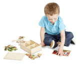 Melissa & Doug Farm 4-in-1 Wooden Jigsaw Puzzles in a Storage Box (48 pcs total)
