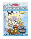 Melissa & Doug My First Paint with Water Kids' Art Pad With Paintbrush - Pirates, Space, Construction, and More