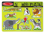 Melissa & Doug Zoo Animals Sound Puzzle - Wooden Peg Puzzle With Sound Effects (8 pcs)