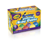 Crayola Washable Glitter Paint Great for Classroom Projects, 6 Count