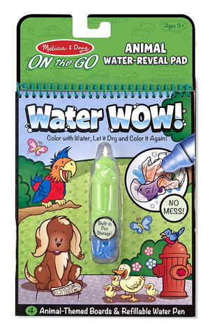 Melissa & Doug Water Coloring & Painting Book, (Water Wow Animal - On the Go Travel Activity