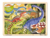 Melissa & Doug Dinosaurs Wooden Jigsaw Puzzle With Storage Tray (24 pcs)