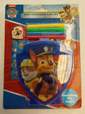 Kid's Mini Stationery Case Set (1) Plastic Case, (1) Memo Pad 30 Sheets, Mini Markers, (1) Sticker Sheet, (1) Eraser (Paw Patrol)