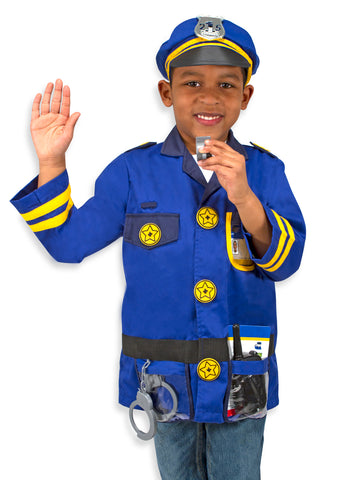 Melissa & Doug Police Officer Role Play Costume Dress-Up Set (8 pcs)
